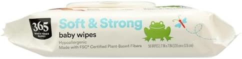 Compact travel size 56 count disposable baby wipes pack imported by Rudra Retails