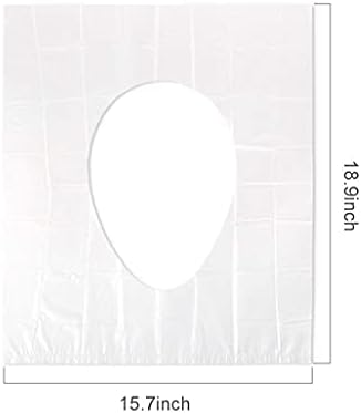 Waterproof disposable restroom cover unfolded showing universal dimensions