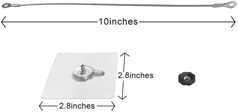 Omypuehen premium child safety wire rope kit pack content with adhesive mounting pads and thumb nuts
