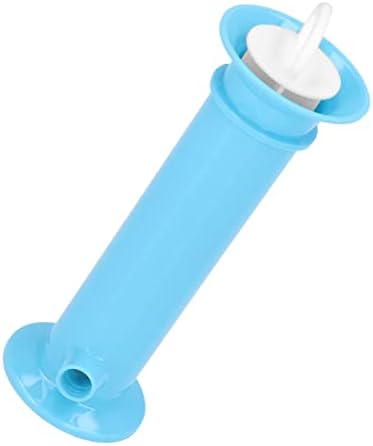 Blue baby puree filler cylinder with clear measurement scale