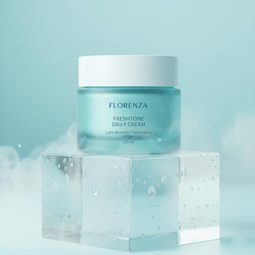 FLORENZA FreshTone Daily Cream 125 ml packaging showing tone clarity benefits