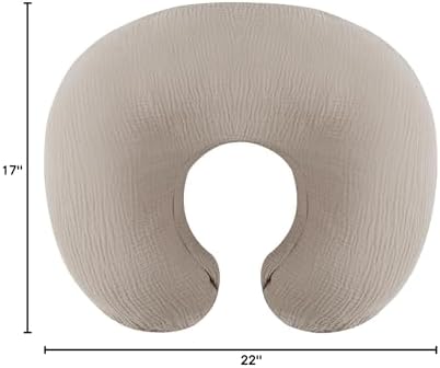 Lifestyle shot of nursing pillow cover in a nursery setting