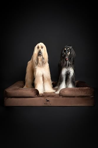 NOAH & PAW Giant Dog Bed XXL, 55x45x11 Inch, Orthopedic Dog Beds, Eggshell Memory Foam Infused with Cooling Gel, Inner Cover, Water Resistant, Machine Washable (Velvet Sofa Collection) - Image 7