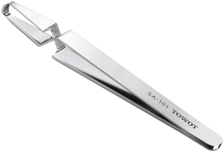 TOWOT stainless steel tick removal tool close up of tip