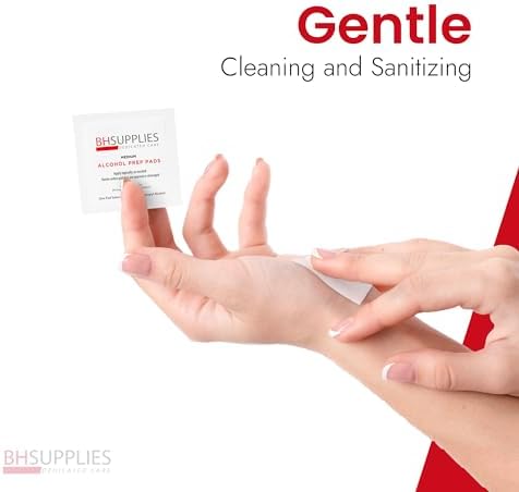 USA imported sterile alcohol prep pads for skin and surface cleaning