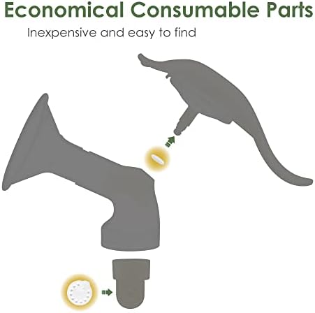 Complete six piece manual breast pump maintenance set by Maymom showing correct component count