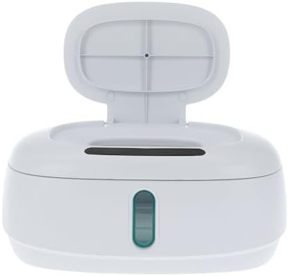 Side profile of Nuby baby wipe warmer showing clear view window