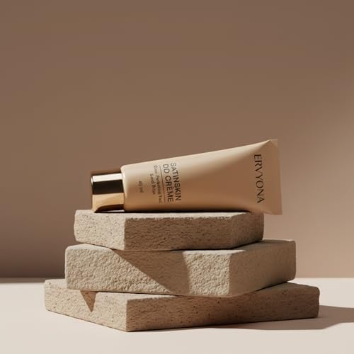 Back label of the ERVYONA SatinSkin DD Crème demonstrating the product directions and authentic manufacturing details.
