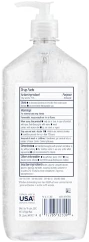 Germ-X Advanced Hand Sanitizer, 34 Fl Oz (1 Liter), Less Drying Moisturizing Clear Gel, No Rinse Formula, Large Family Size Pump Bottle - Image 3