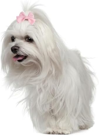 Grouped set of 20 piece pink dog hair bows