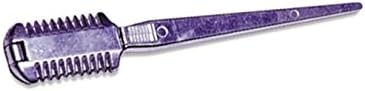 Jacks Global aluminum thinning seven inch comb front view for authentic imported equestrian grooming.