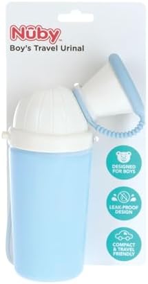 Side view of Nuby ergonomic travel potty for boys