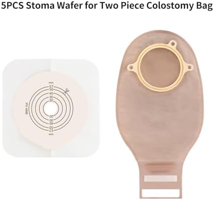 Steawoce 2 piece ileostomy stoma care skin barrier wafers inside their protective medical grade packaging.