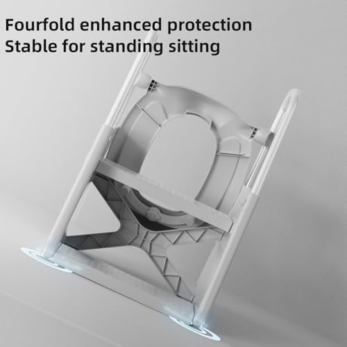 Compact folded view of the USA imported CheerKid toddler potty chair for easy storage