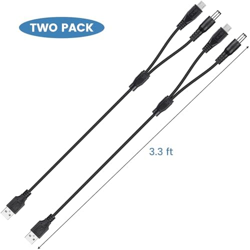 YEAOI dual charging cable pack out of the packaging demonstrating the premium quality replacement wires for pet collars.