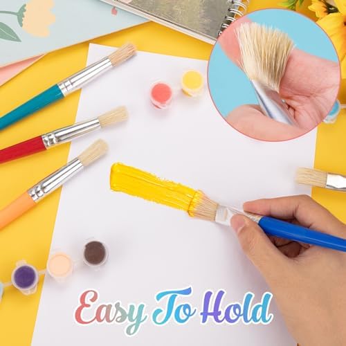 Colorful large handle art brushes for kids acrylic and watercolor painting