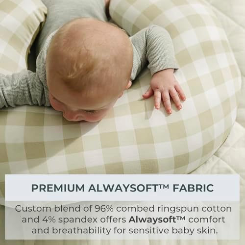 Close up of soft cotton fabric texture on Pobibaby pillow cover