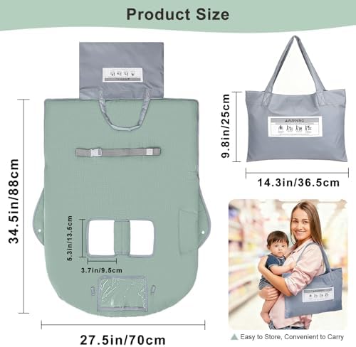 BeBeJoJo muslin shopping cart cover folded for storage