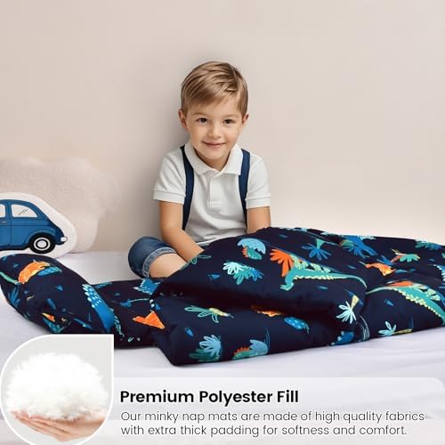 David's Kids kids sleeping bag layout demonstrating the lightweight premium padding suitable for daycare cots.