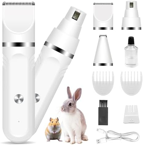 Lyrzzey small animal hair clipper attachment trimming dense rabbit fur safely