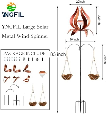 Full height perspective of Yngfil 83 inch outdoor yard ornament