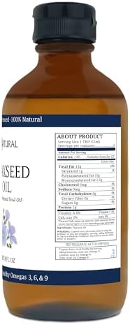 Zatural premium imported flaxseed oil liquid dietary supplement bottle