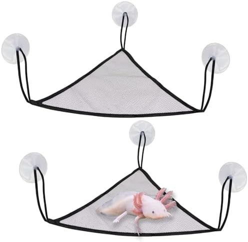 Niuohoy reptile mesh lounger with strong suction cups attached to glass tank