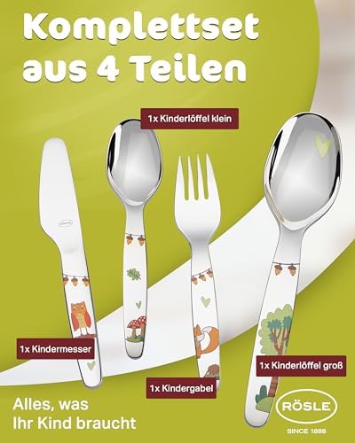 Ergonomic kids cutlery set side by side
