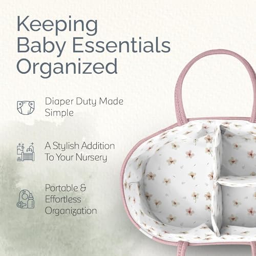 Kiddycare baby diaper organiser with three removable interior dividers