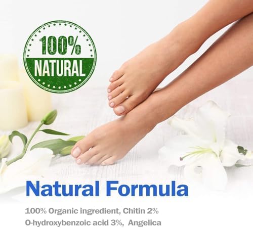 Applying clear liquid gel to damaged toenail for fungus repair