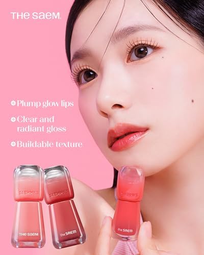 THESAEM Saemmy's Ade Shot Tint - Korean Lip Tint, Water Gel Lip Stain with Plump Glowy Moisturizing Finish, Buildable Radiant Gloss, Long-Lasting Comfort, 0.1 fl.oz. (08 Oat Grape) - Image 3