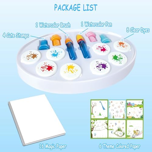 Complete contents of the Zyllver B0FR92T5C5 holiday gift art set for children ages three plus.