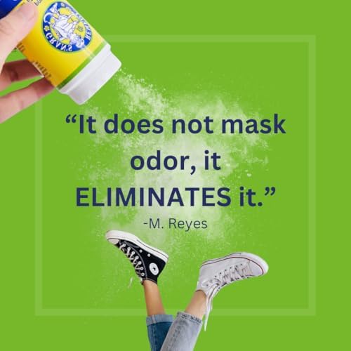 Natural odor eliminator for feet using peppermint and neem essential oils.