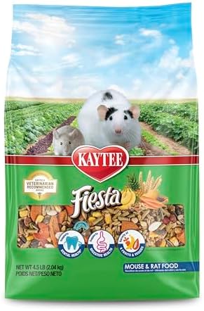 Kaytee Fiesta small animal gourmet diet blend close up ingredients view