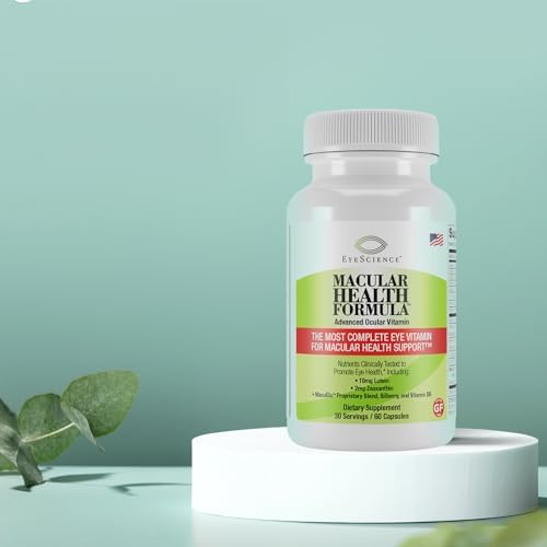 Authentic EyeScience Macular Health bottle top view
