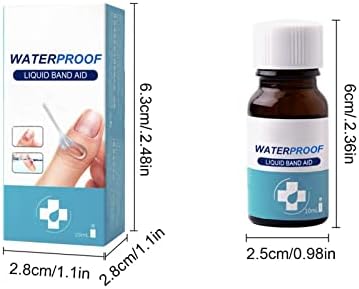 Breathable second skin barrier gel application on a minor foot abrasion for outdoor activities.