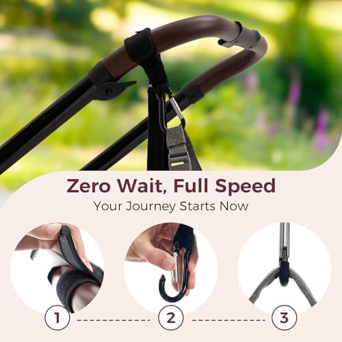 Close up of Momcozy stroller wrist leash adjustable buckle