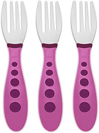 NUK toddler fork with stainless steel tip and soft grip handle