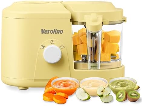 Veroline baby puree machine with single button control panel