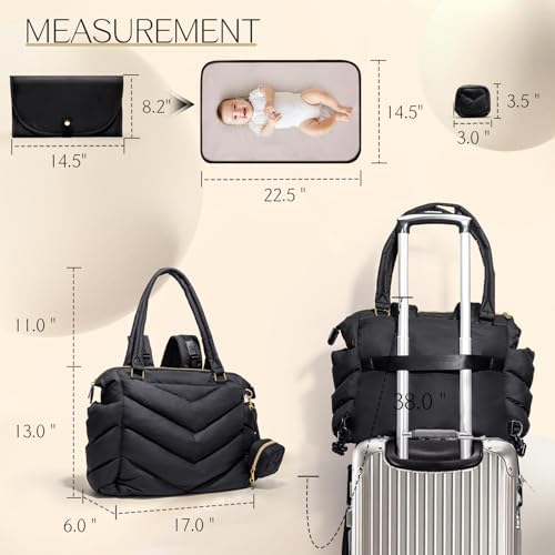 Side profile of Ilcolpo puffer diaper bag with bottle pockets