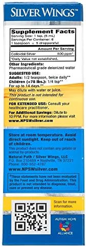 Natural Path Silver Wings 500 PPM premium dietary mineral supplement one fluid ounce packaging