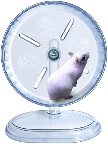White seven inch quiet running wheel with adjustable metal stand