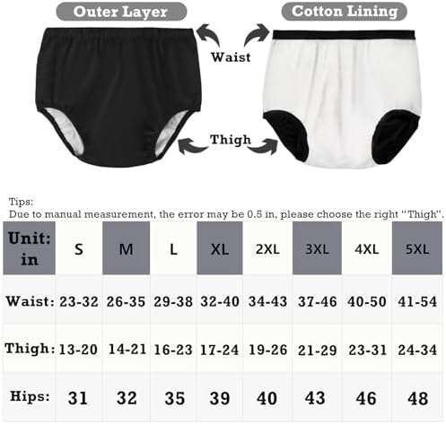 Lfdavp leak proof protective underwear folded