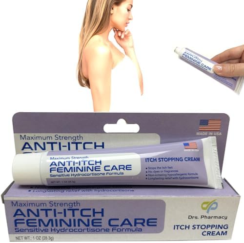 Zero point five percent hydrocortisone feminine hygiene cream tube showing product details