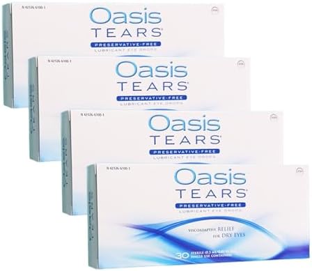 Individual sterile single-use containers of Oasis Tears OT6100 showing the twist-off cap.