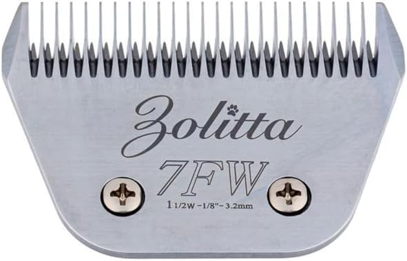 Close-up view of the 62 HRC high hardness steel edge on the Zolitta professional wide grooming attachment.
