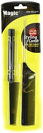 Magic Twist and Pin Tail Comb Combo Pack 2511 front view professional salon hair styling tools.