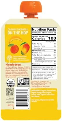 Healthy organic fruit puree pouch for babies and toddlers