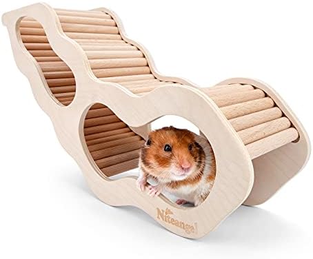 Niteangel Hamster House w/Climbing Ladder for Hamsters Gerbils Mice or Similar-Sized Pets (Secret Peep Tunnel Hamster Hut) - Image 2
