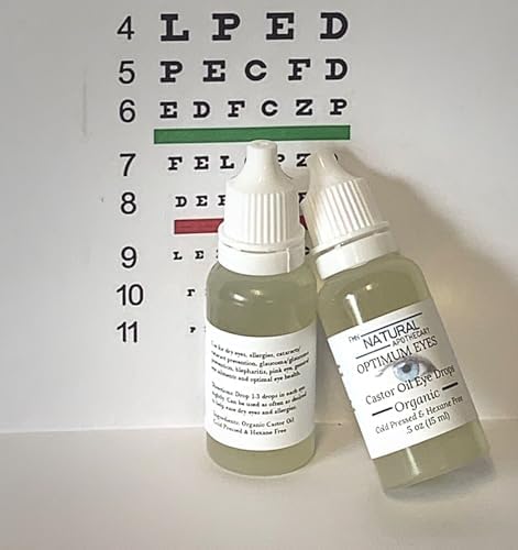 Pure cold pressed hexane free castor oil bottle for natural eye hydration.